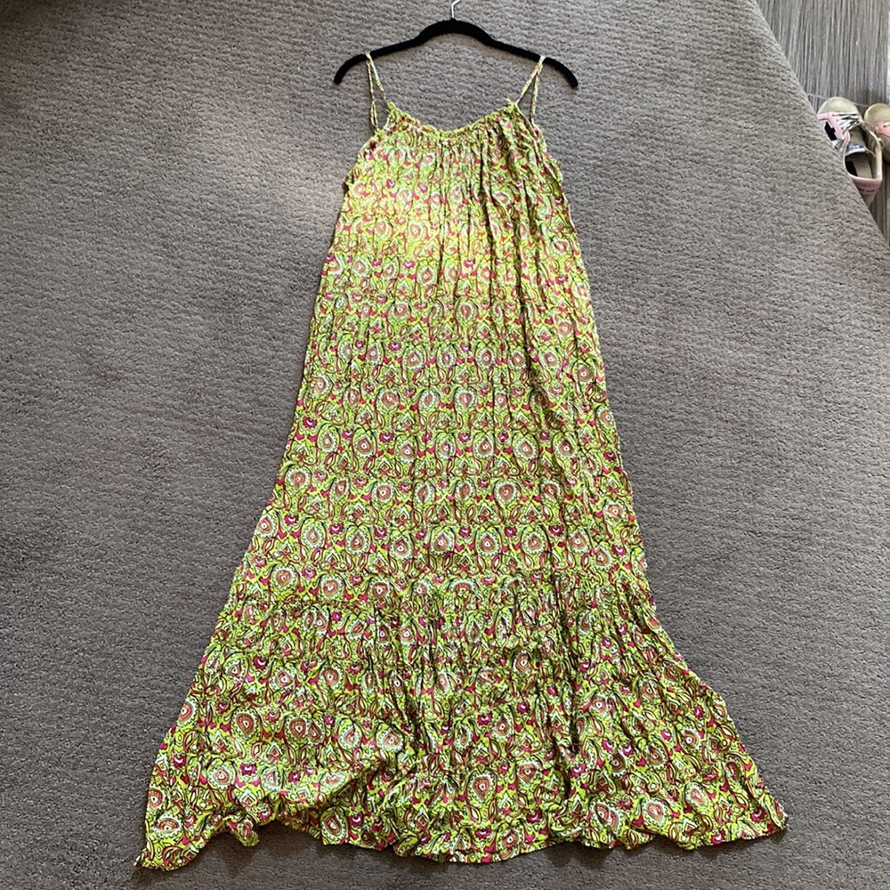 Anthropology Green Dress